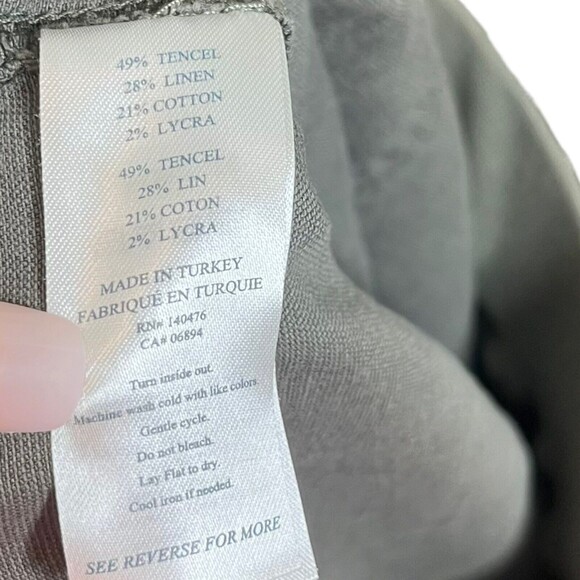 Faherty Arlie Day Jogger Pants Women’s Small Surplus Green Linen Cotton Pull-On - Picture 11 of 13